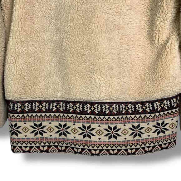 Free People Oh My Teddy Nordic Sherpa Fleece Coat Fits a medium - Picture 5 of 9